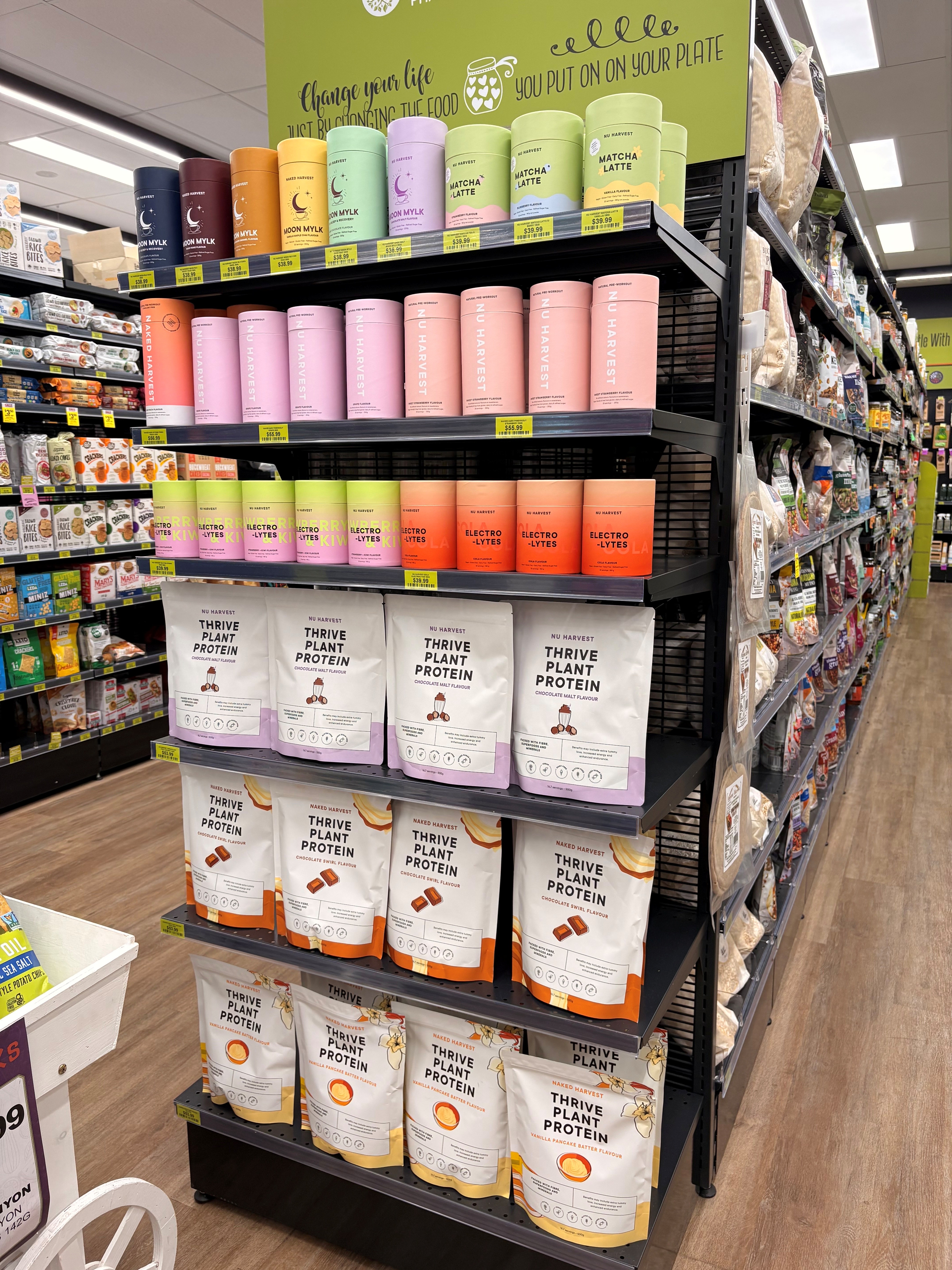 Nu Harvest in-store display